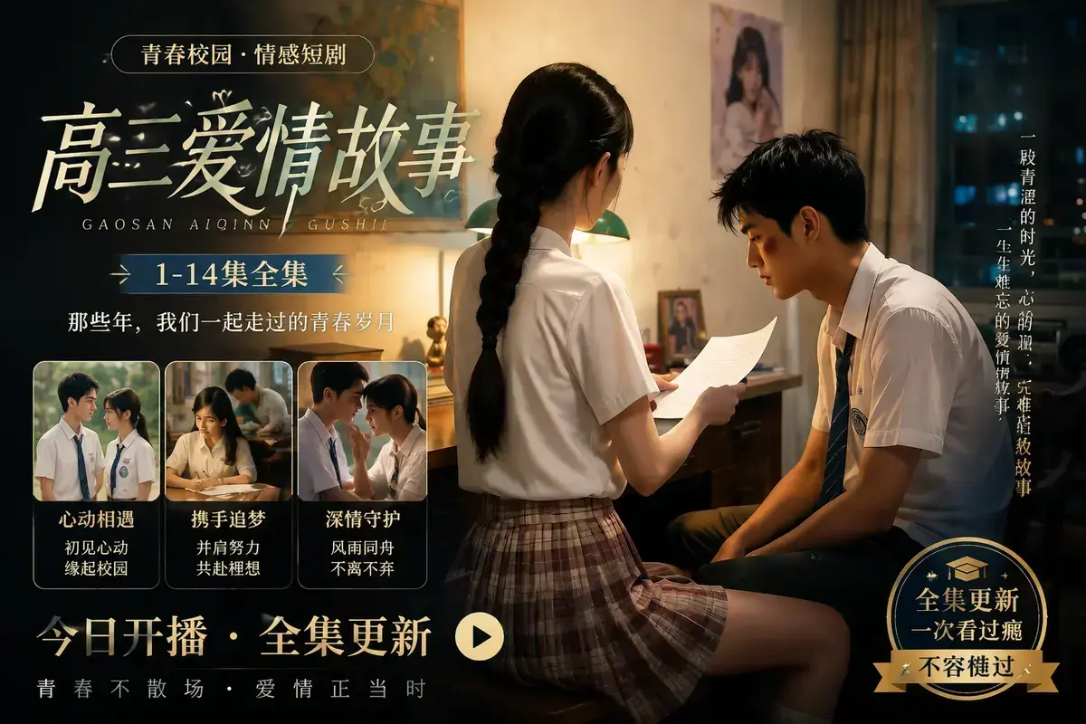 《AI 短剧高三爱情故事》高清完整版在线观看 - 林澈苏晚晴校园恋曲初见心动误会虐心 - 高三爱情故事中字无删减全集网盘下载 - B中爱情故事全集资源流畅播放